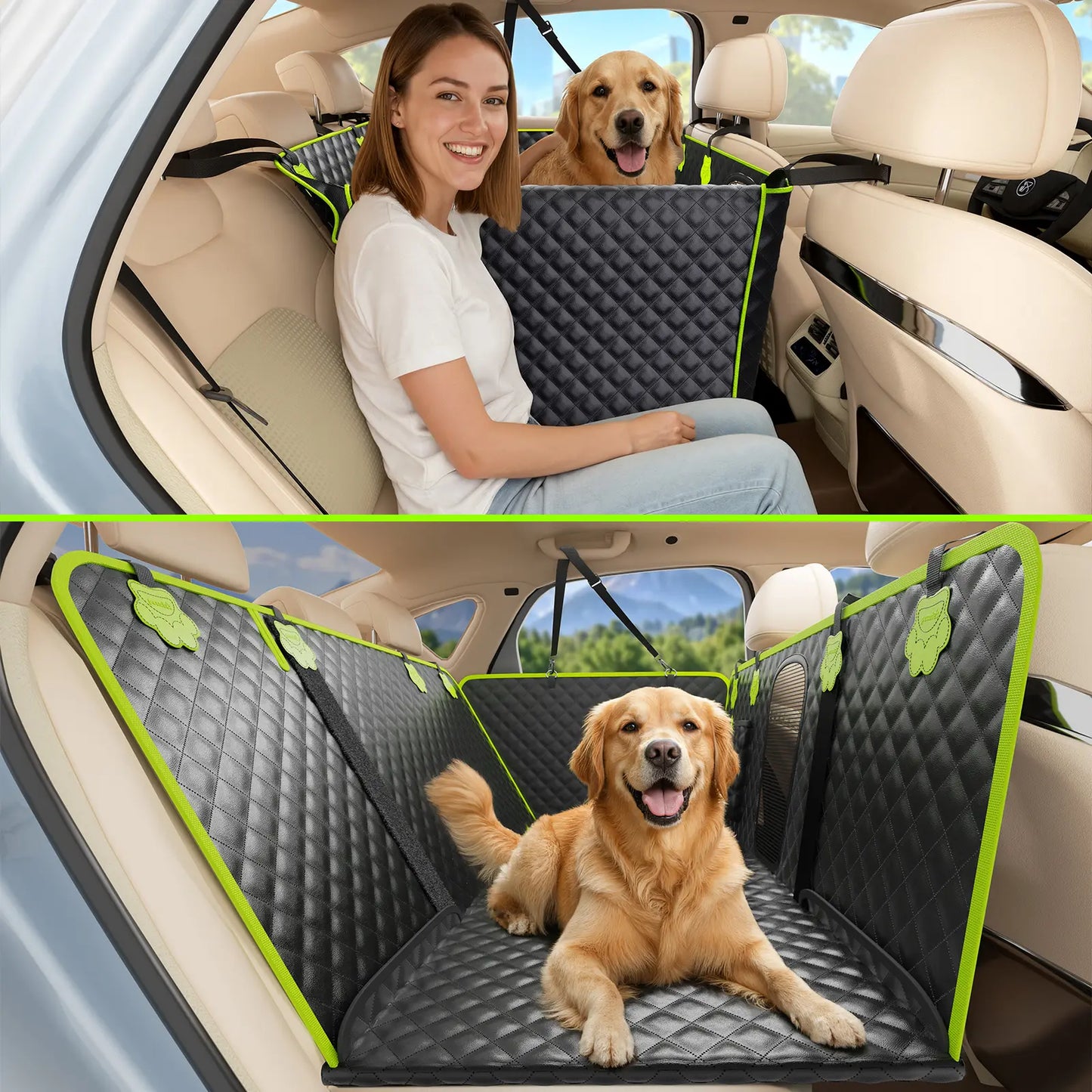 Dog Car Seat Cover for Back Seat