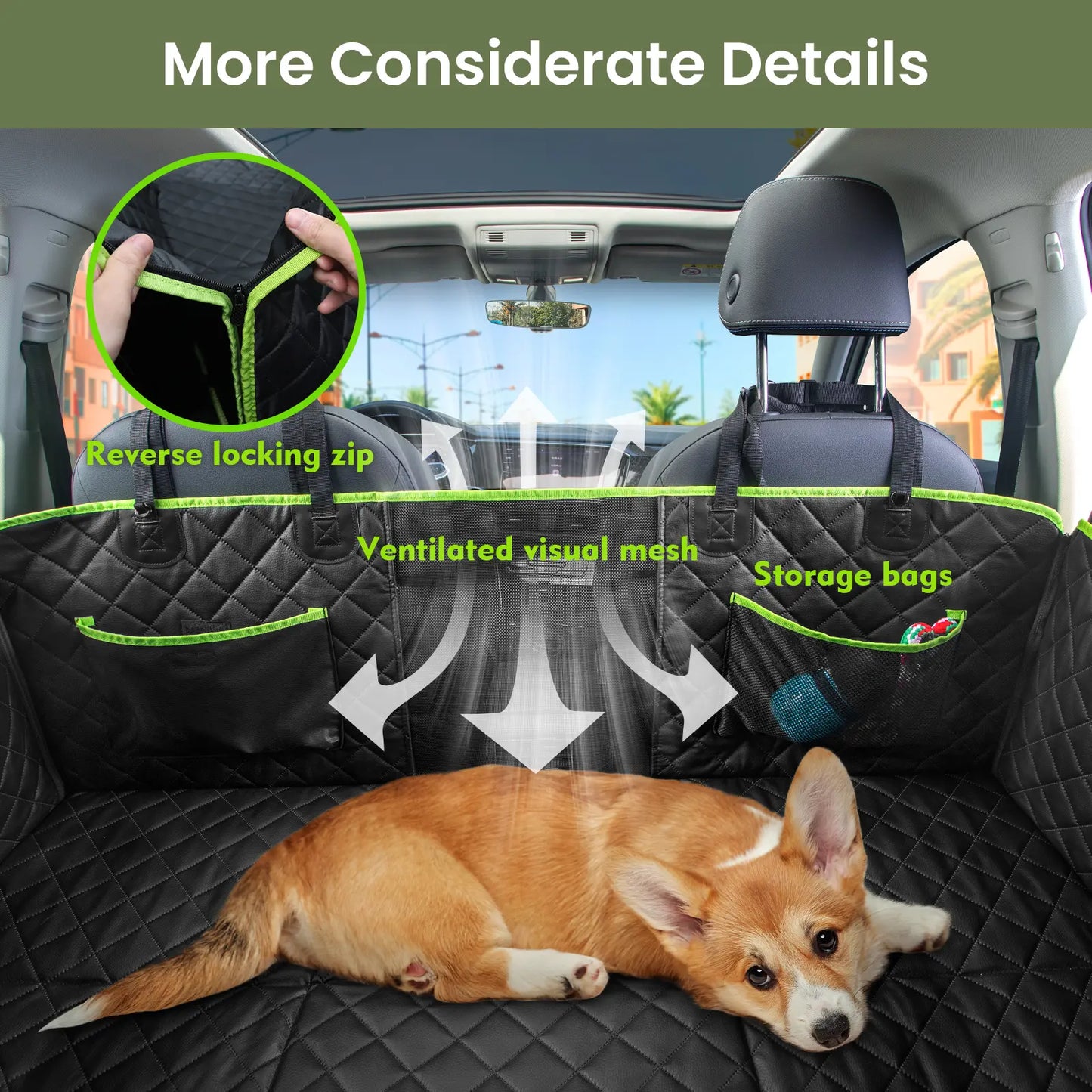 Dog Car Seat Cover for Back Seat